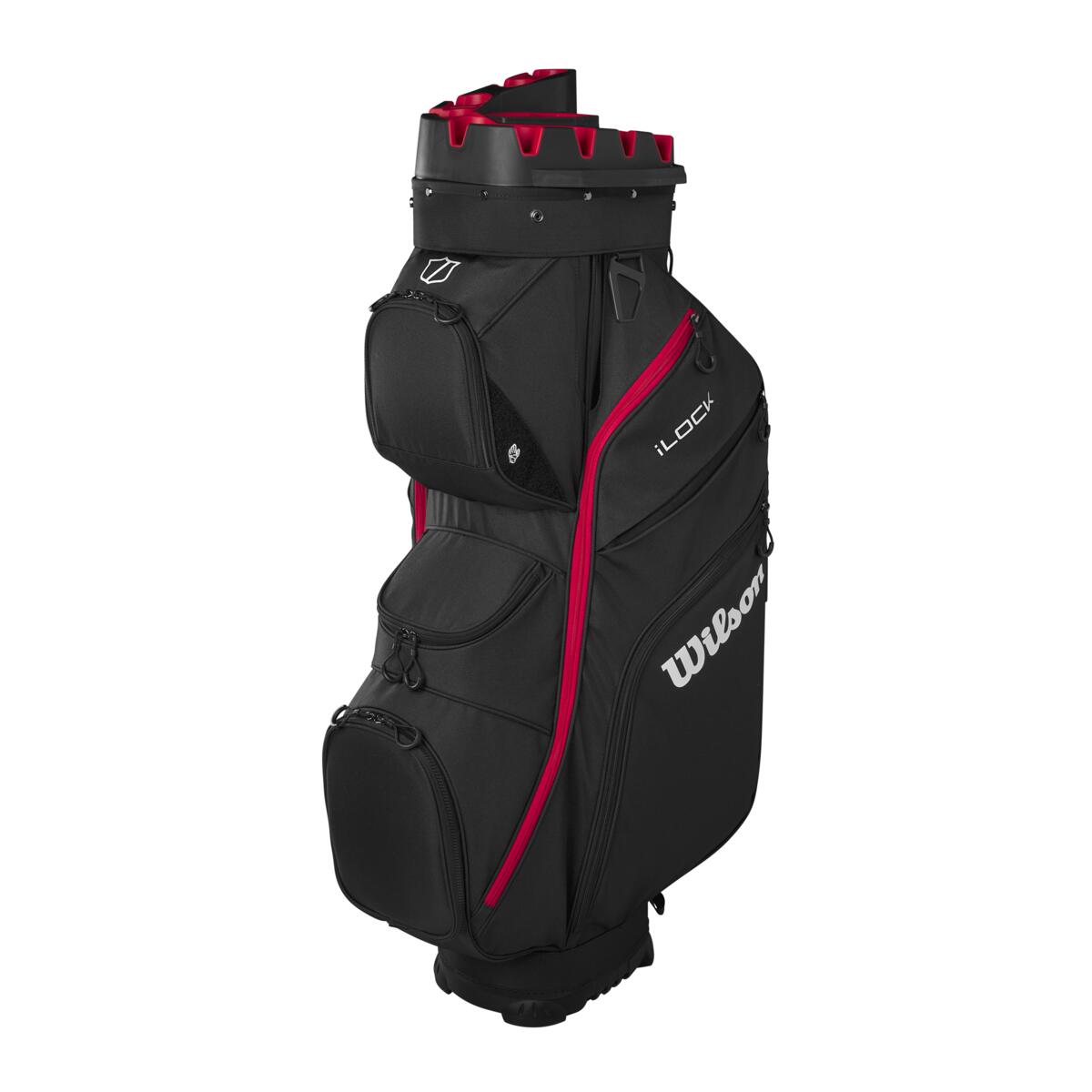 Wilson Staff I lock 4 Golf Cart Bag Schwarz/Rot