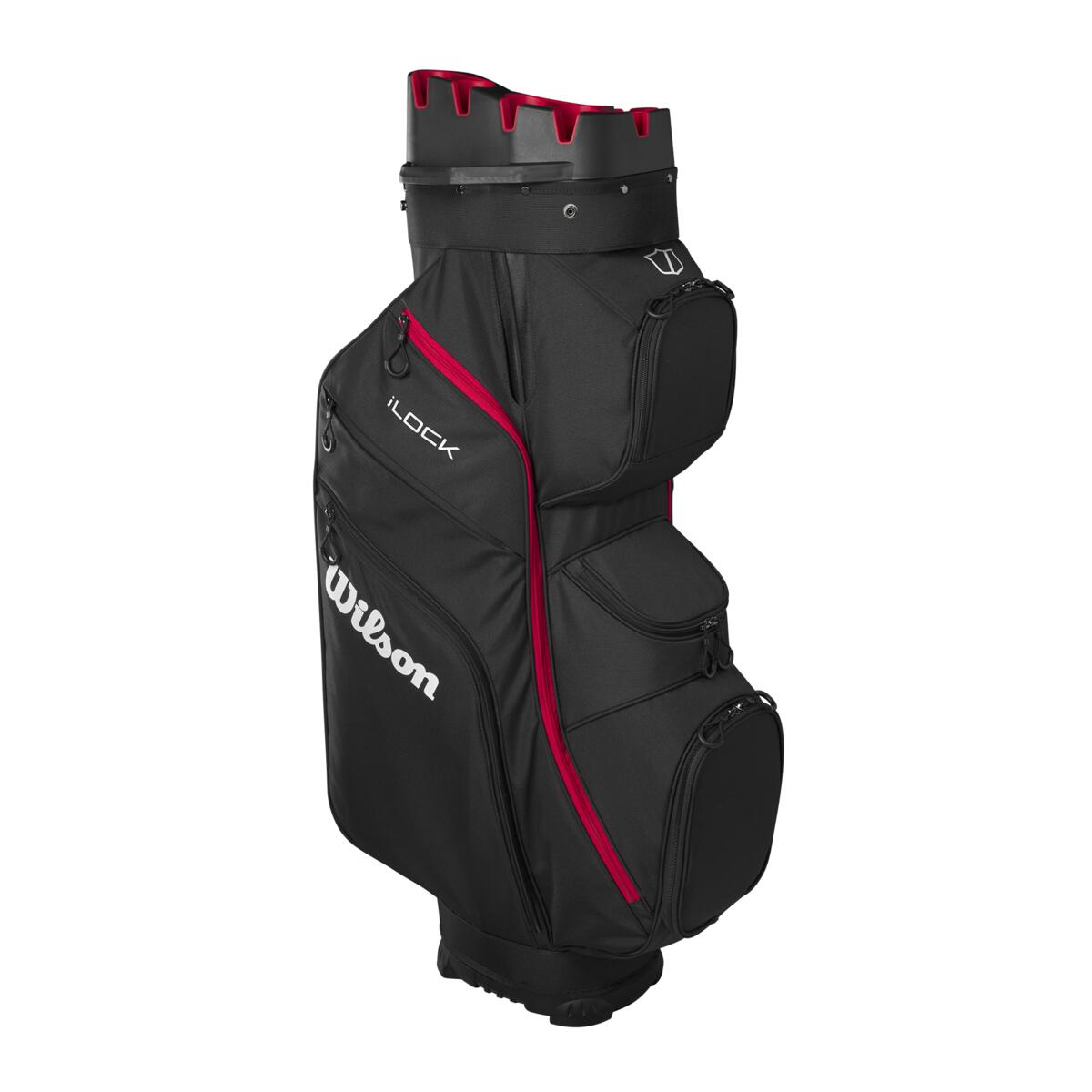 Wilson Staff I lock 4 Golf Cart Bag Schwarz/Rot – Bild 2