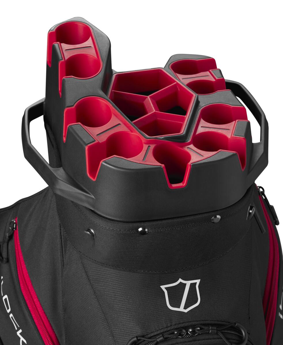 Wilson Staff I lock 4 Golf Cart Bag Schwarz/Rot – Bild 3