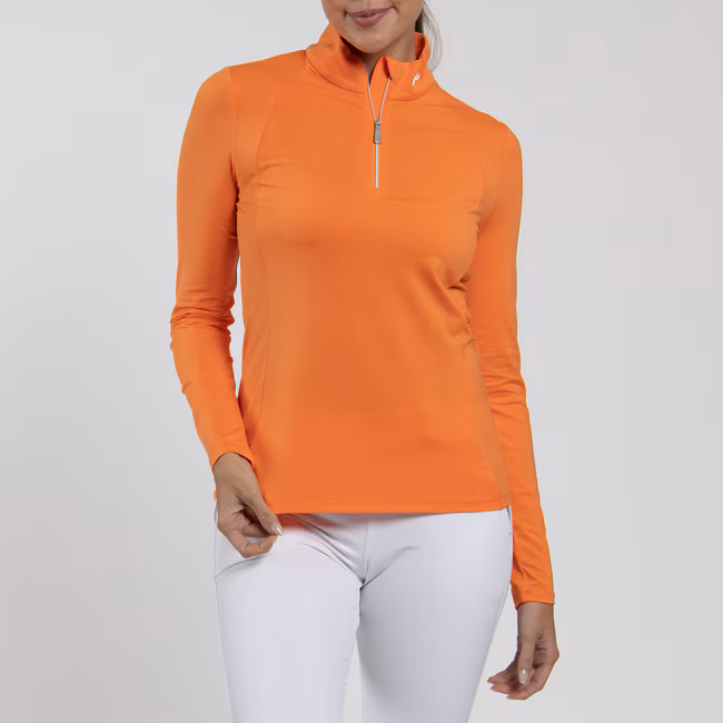 KJUS Collagen Midlayer Half-Zip für Damen Papaya Glow (Orange)