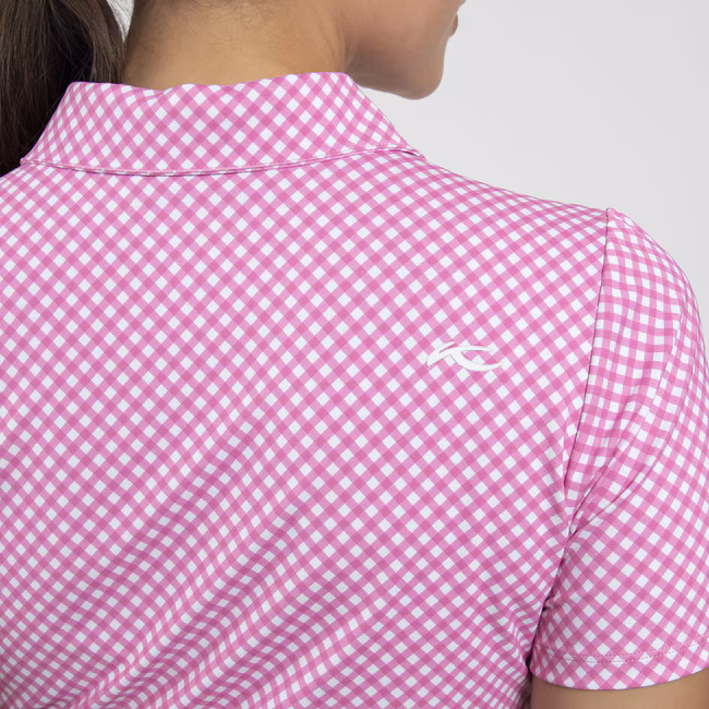 KJUS Enya Printed Polo für Damen Peony/Weiß – Bild 4