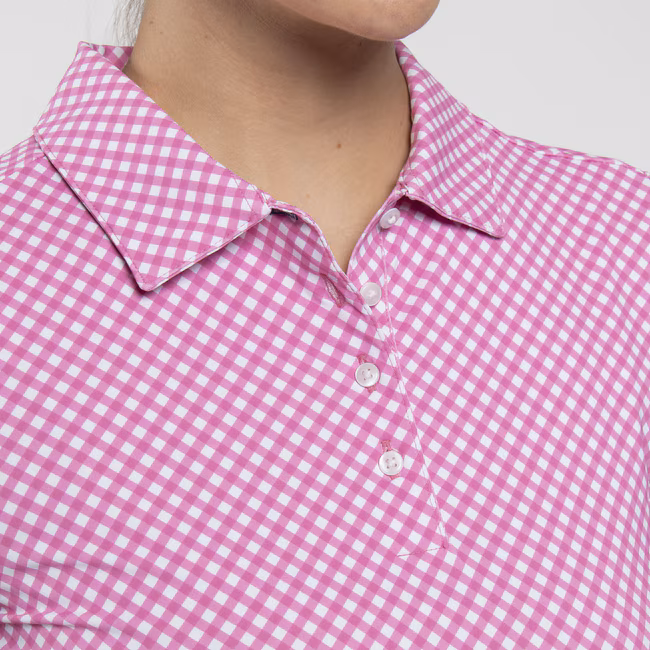 KJUS Enya Printed Polo für Damen Peony/Weiß – Bild 5