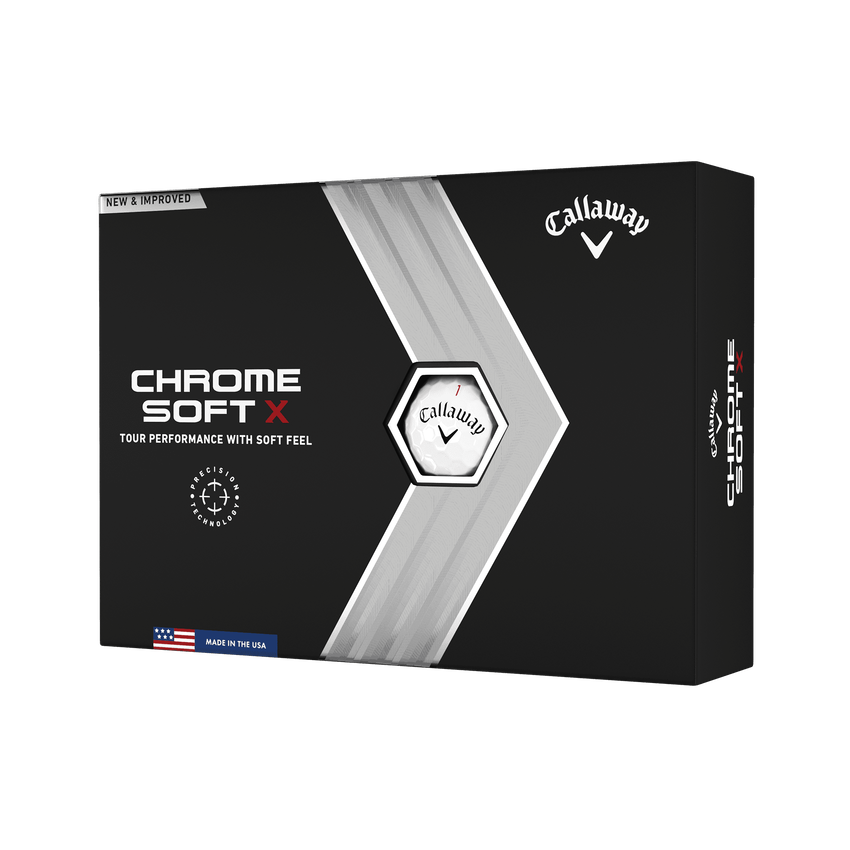 Callaway Chrome Soft X 12 Golfbälle Weiss