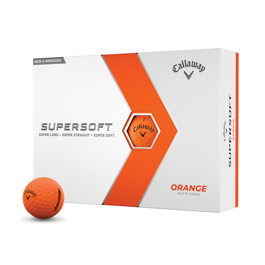 Callaway SuperSoft 2023 12 Golfbälle Mat Orange