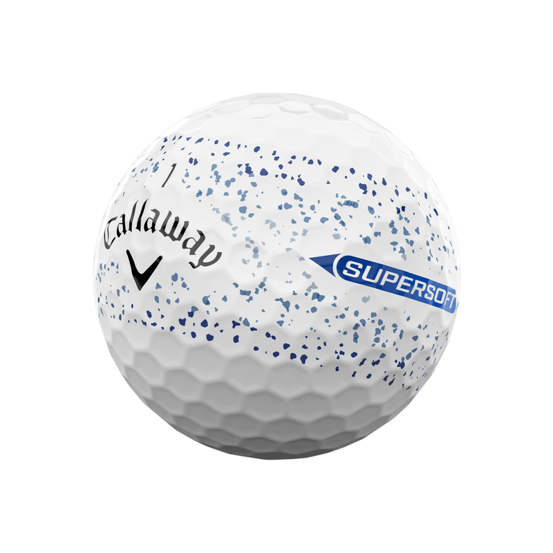Callaway Supersoft 2025 Golfbälle 12 Stück Blue Splatter – Bild 2