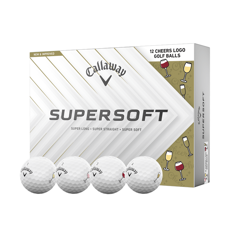 Callaway Supersoft 2026 Golfbälle 12 Stück Limitierte Auflage Cheers