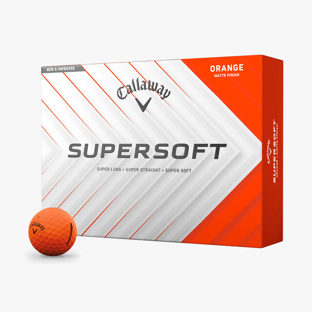 Callaway Supersoft 2025 Golfbälle 12 Stück Matt Orange