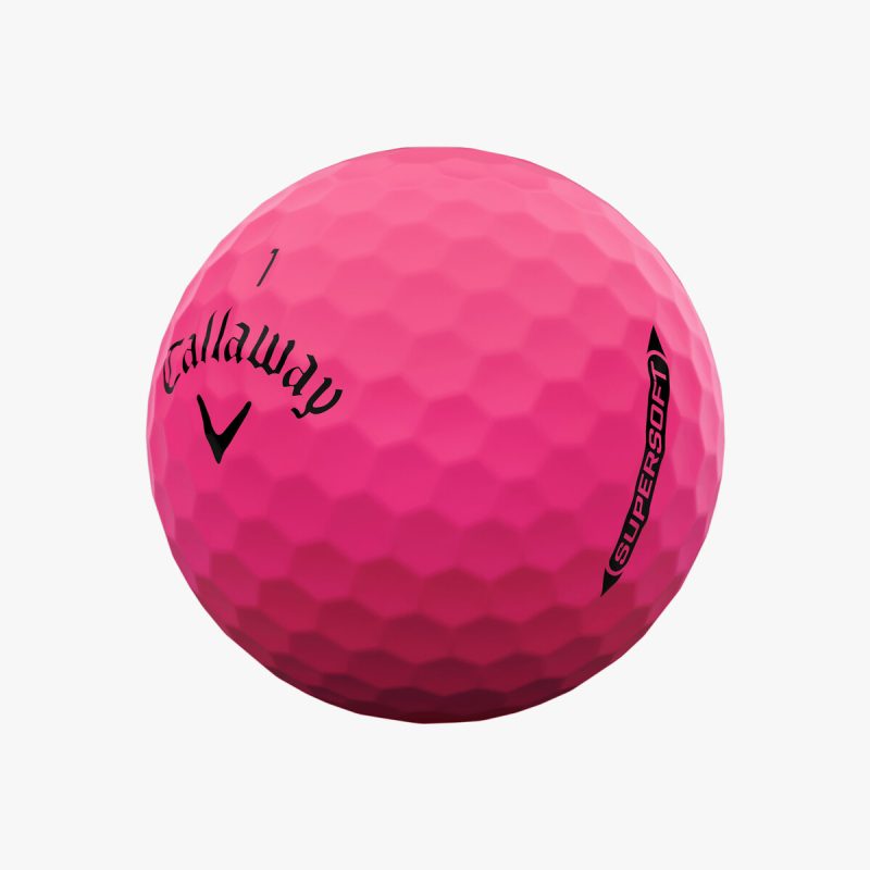 Alternative view of Callaway Supersoft 2025 12 Golfbälle Matt Pink