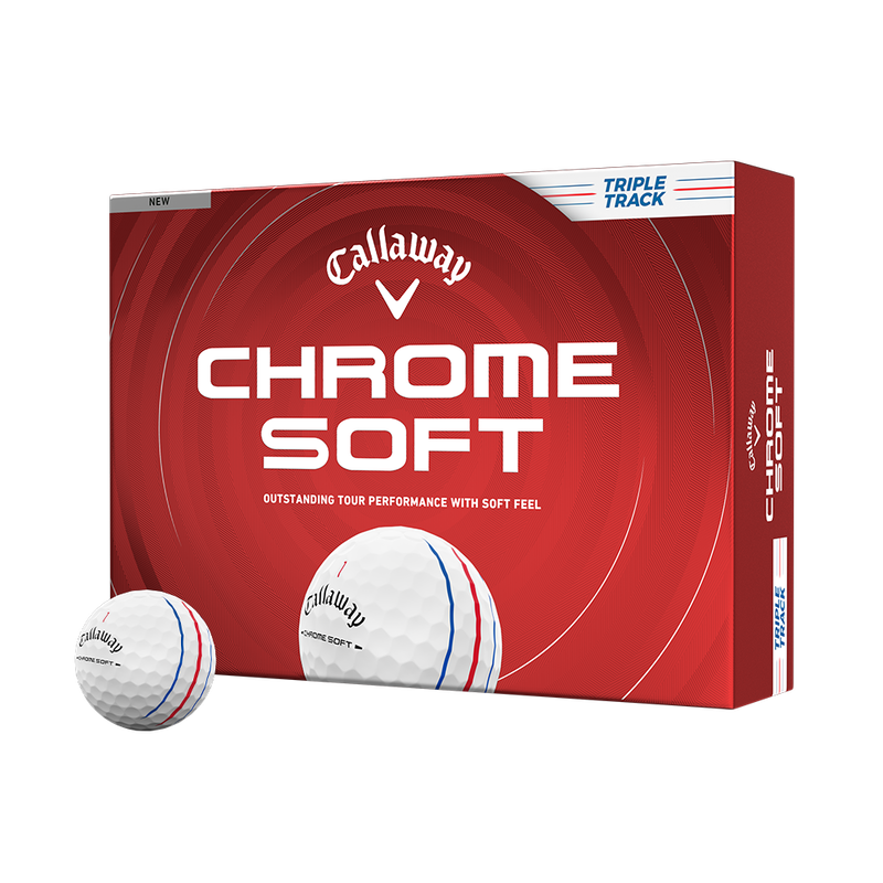 Callaway Chrome Soft Triple Track 2026 Golfbälle – Weiß (12er Pack)