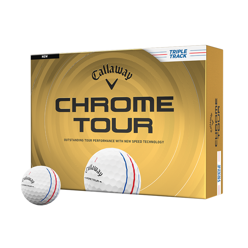 Callaway Chrome Tour 2026 Golfbälle – Weiß (12er Pack) Triple Track
