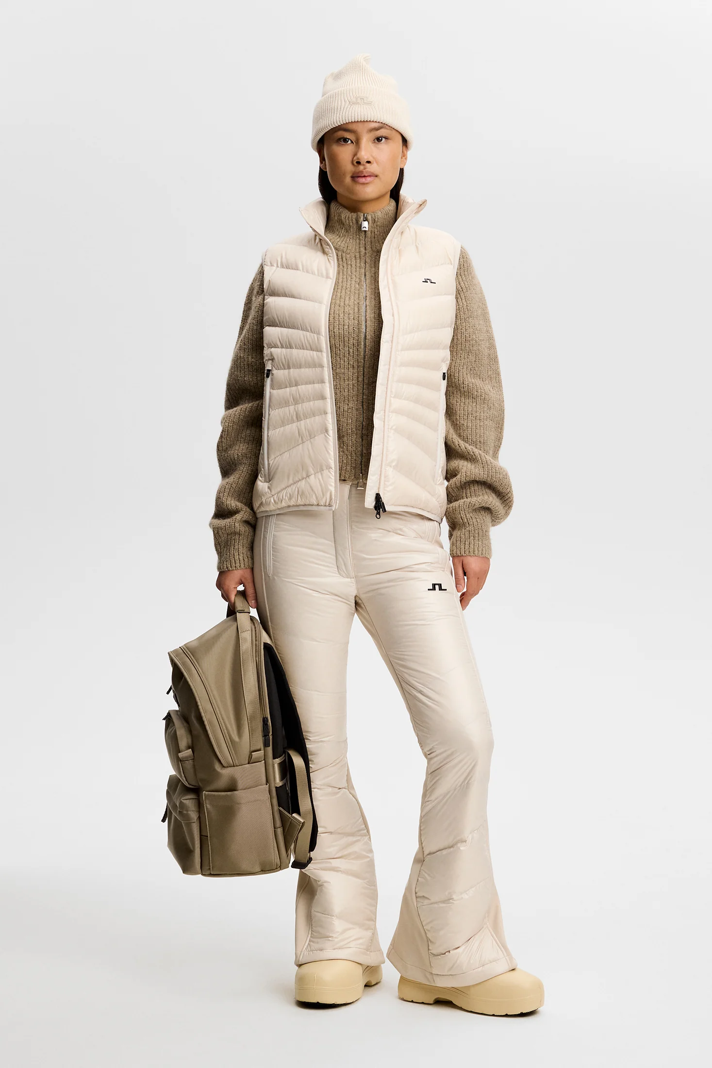 J.LINDEBERG Lara Light Down Weste für Damen Moonbeam (Beige) – Bild 2