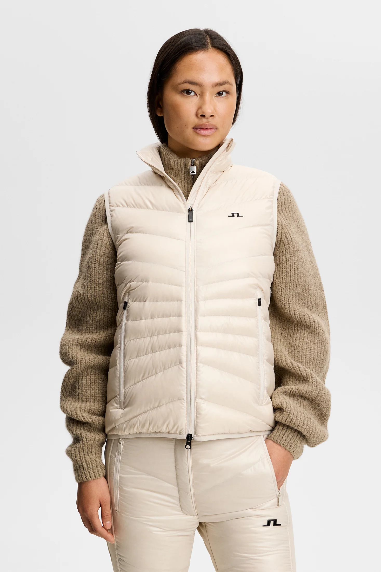 J.LINDEBERG Lara Light Down Weste für Damen Moonbeam (Beige)
