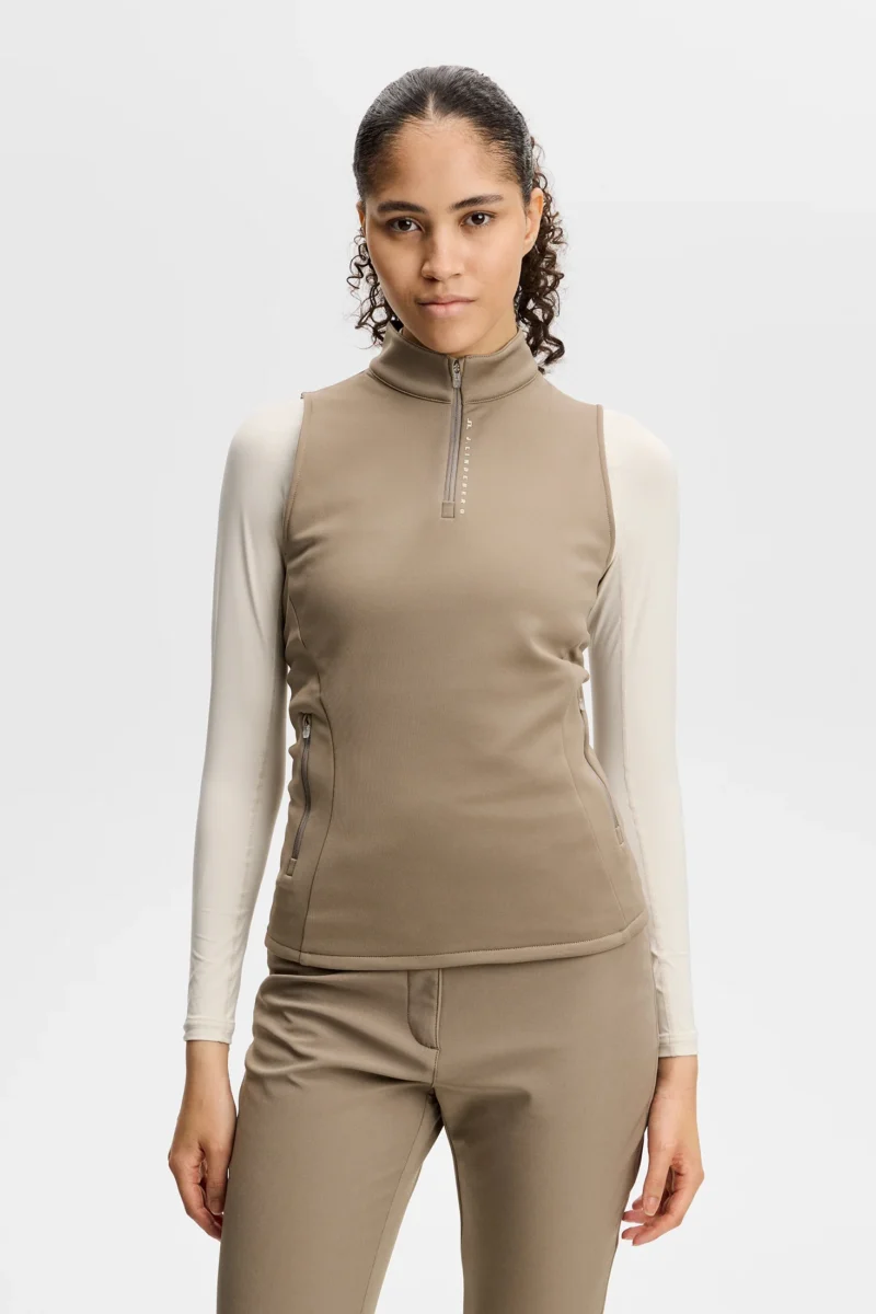 Alternative view of J.Lindeberg Jess Jersey Vest für Damen Brindle (Dunkelbeige)