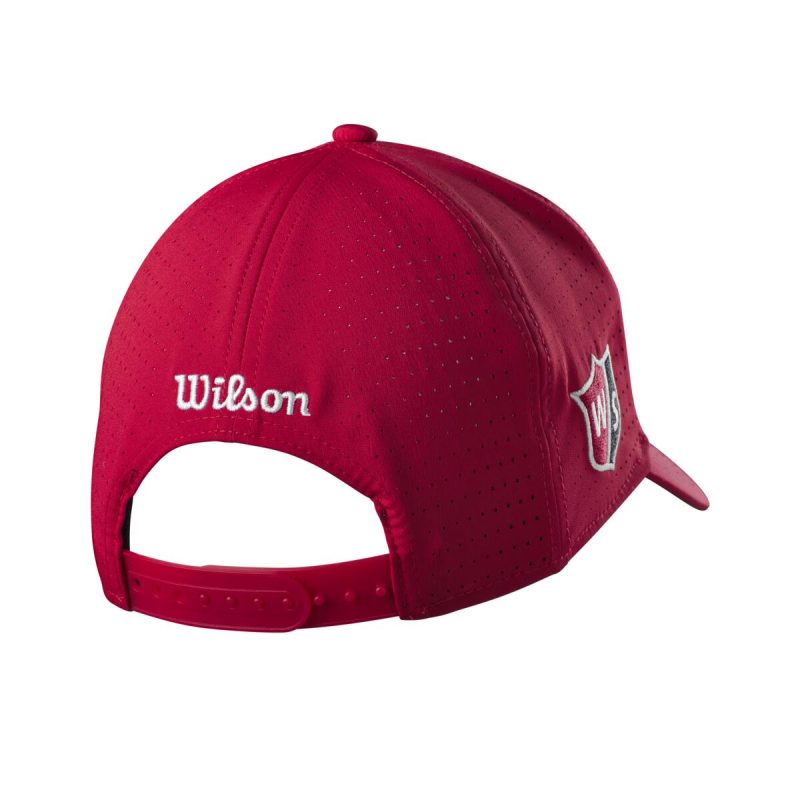 Alternative view of Wilson Performance Mesh Cap Herren rot