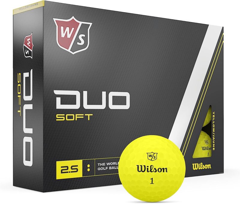 Wilson Staff Duo Soft new 12 Golfbälle gelb