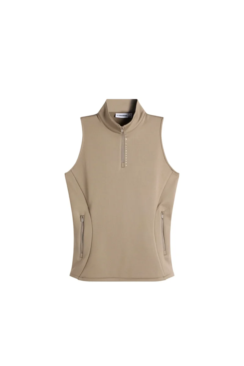 J.Lindeberg Jess Jersey Vest für Damen Brindle (Dunkelbeige)