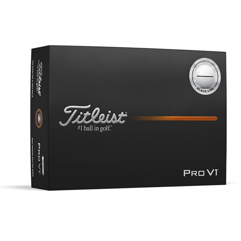 Titleist Pro V1 Performance Alignment (Black) – 12 Golfbälle