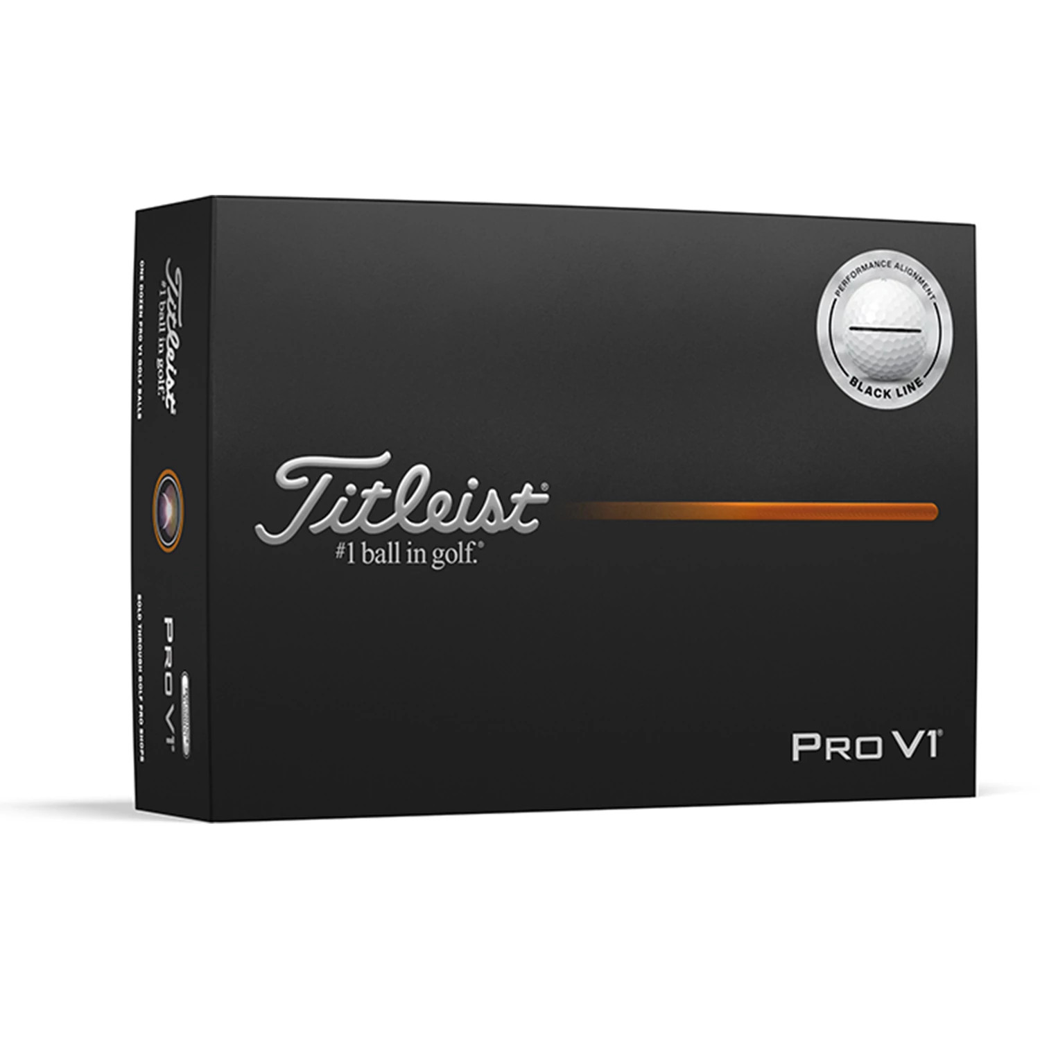 Titleist Pro V1 Performance Alignment (Black) – 12 Golfbälle