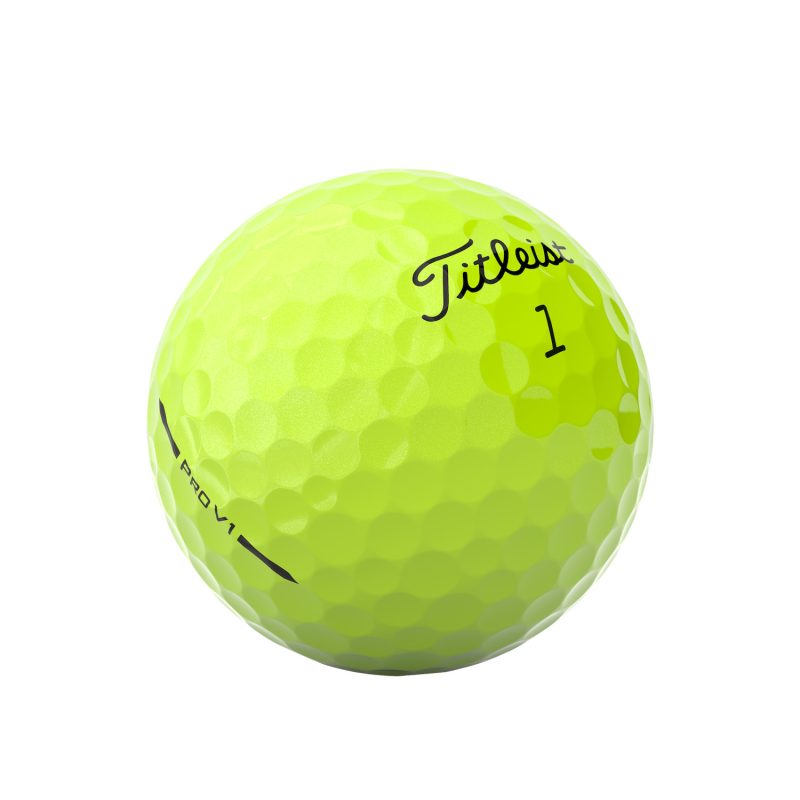 Alternative view of Titleist Pro V1 12 Golfbälle 2025 Gelb