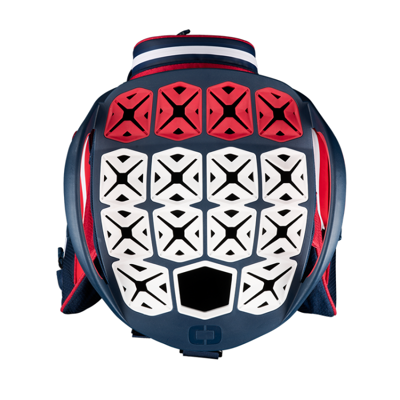 Alternative view of Ogio All Elements Silencer Cartbag 2025 Rot/Weiss/Blau