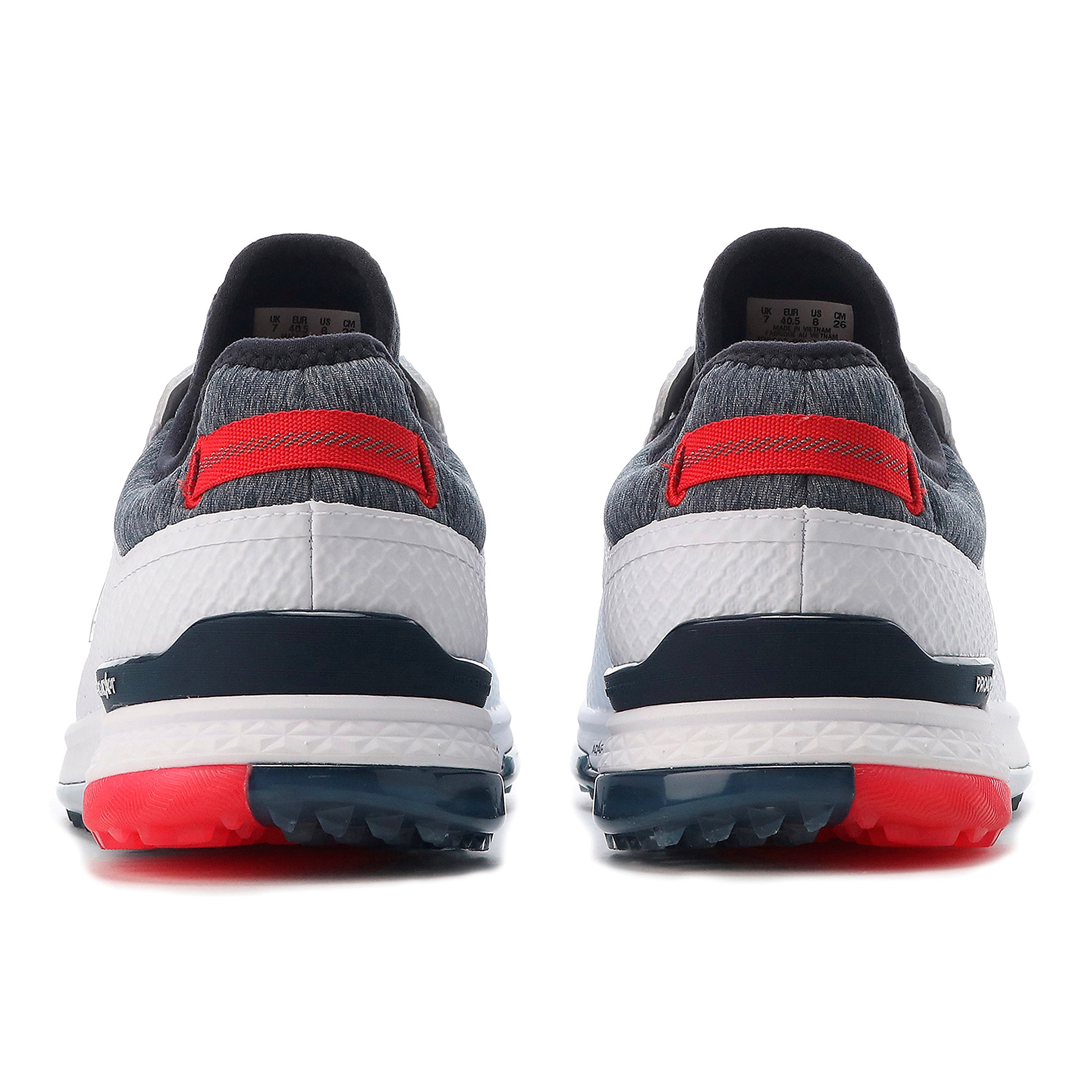 Puma Proadapt Alphacat Leather Herren Golfschuhe Weiss/Navy/Rot – Bild 7