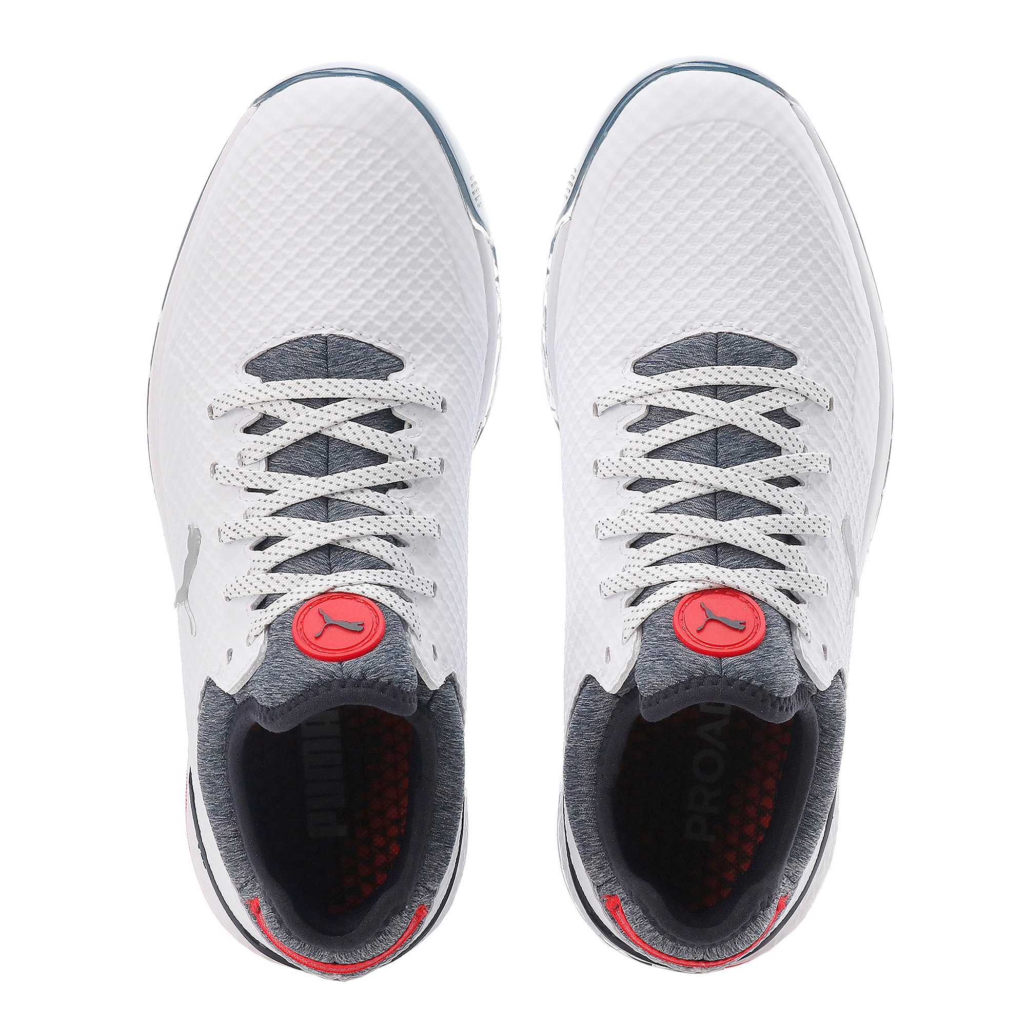 Puma Proadapt Alphacat Leather Herren Golfschuhe Weiss/Navy/Rot – Bild 2