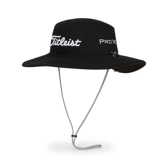 Titleist Tour Aussie Sonnenhut 2026 – Schwarz/Weiß